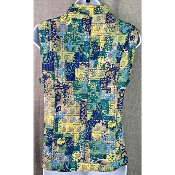 Christopher & Banks Women's Reversible Quilted Snap Button Vest Size M NWT - Picture 3 of 14